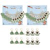 Alloy Enamel Yarn Ball & Cat Charm Locking Stitch Markers HJEW-PH01721-1