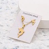 201 Stainless Steel Pendant Necklaces & Stud Earrings Sets FS-WG852B2-13-1
