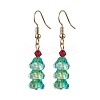 Glass Dangle Earrings EJEW-TA00449-1