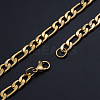 Men's 304 Stainless Steel Figaro Chain Necklaces NJEW-T012-02-56-G-1