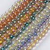 Electroplate Glass Beads Strands GLAA-K025-FR-8mm-A-1