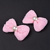 5 Pair 5 Style Bowknot & Flower Polyester Alligator Hair Clips PHAR-C012-01A-4