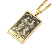 304 Stainless Steel Tarot Pendant Necklaces NJEW-A026-01G-03-2