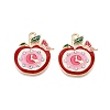 Rack Plating Alloy Enamel Pendants ENAM-N056-423-1