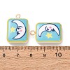 Printed Alloy with Acrylic Pendants AL-CBAE25B-02B-G-2
