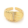 Clear Cubic Zirconia Open Cuff Ring RJEW-L121-044G-2