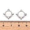 304 Stainless Steel Pendant Cabochon Settings STAS-T067-08P-3