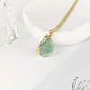 Electroplated Natural Green Fluorite Raw Rough Pendant Necklaces FS-WG6CEC7-04-1