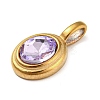 Golden Plated 304 Stainless Steel Rhinestone Pendants LS-STAS-Q253-01G-05-2