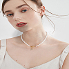 1Pc Brass Clear Cubic Zirconia Letter Pendant Necklaces NJEW-LP0001-32P-4