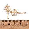 Brass Micro Pave Clear Cubic Zirconia Pendants KK-Z112-31G-3