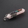 Natural Rose Quartz Big Pointed Pendants G-H281-02H-5