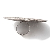 Lotus Leaf Alloy Open Cuff Rings for Women RJEW-S412-02AS-4
