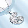 304 Stainless Steel Pendant Necklaces NJEW-H059-07P-1