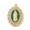 304 Stainless Steel Enamel with Crystal Rhinestone Pendants STAS-G371-03G-01-1