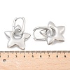 Star Brass Hoop Earrings for Women EJEW-U057-06C-02P-5