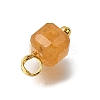 Natural Colorful Tourmaline Faceted Table Cut Cube Charms PALLOY-JF04367-01-5