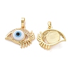 Brass Micro Pave Cubic Zirconia Pendants ZIRC-F136-09G-03-2
