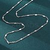 Brass Curb Chains Necklaces for Women NJEW-D302-07P-4