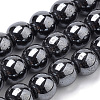 Non-magnetic Synthetic Hematite Beads Strands G-S259-44-8mm-1