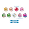 Transparent Spray Painted Crackle Glass Beads Strands GLAA-TA0003-09-10
