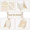 4 Tier Wooden Greeting Card Display Stand ODIS-WH0022-31-6