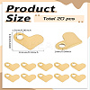 20Pcs 304 Stainless Steel Heart Charms STAS-LP0002-77-2