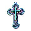 Rainbow Color Alloy Pendants PALLOY-S180-180-NR-2