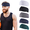 5Pcs 5 Colors 95% Polyester & 5% Spandex Yarns Exercise Elastic Headbands OHAR-CY0001-12-1