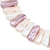 Electroplated Glass Pearl Beads Strands GL-CBA64F3-01B-2