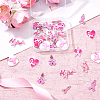32Pcs 8 Styles Breast Cancer Pink Awareness Ribbon Theme Alloy Enamel Pendants ENAM-DC0001-75-4