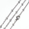 304 Stainless Steel Cable Chain Necklaces STAS-P101-34P-1