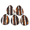Transparent Resin & Walnut Wood Pendants RESI-N025-015A-A01-1