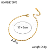 304 Stainless Steel Ball Chains Bracelets STAS-OY016-98G-2