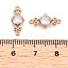 Brass Pave Faceted Glass Connector Charms FIND-T070-03A-3