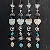 Synthetic Turquoise Starfish Turtle Beads Hanging Suncatchers HJEW-JM03446-3