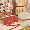 12M Polyester Glitter Wavy Fringe Trim Ribbon OCOR-WH0003-031C-4