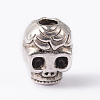 Skull Tibetan Style Alloy Beads PALLOY-ZN-61091-RS-3