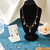 8Pcs 4 Colors Brass Micro Pave Cubic Zirconia Pendants KK-TA0002-18-8