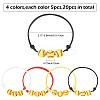 20Pcs 4 Colors Sport Theme Acrylic Beaded Bracelets for Men Women BJEW-SP0001-21-2