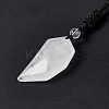Natural Quartz Crystal Dagger Shape Pendant Necklace G-E588-02G-4