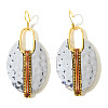 Oval Alloy Dangle Earrings FS-WG1DD9E-01-4