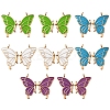 8 Pairs 4 Colors Alloy Enamel Pendants ENAM-FS0002-49-2