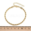5Pcs 5 Styles Brass Chain Bracelets for Women BJEW-D357-02G-6