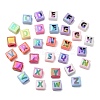UV Plating Opaque Acrylic European Beads AC-CBA113D-01-1