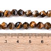 Faceted Natural Tiger Eye Beads Strands G-K066-01-10mm-4