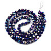 Electroplate Opaque Glass Beads Strands X-EGLA-T019-05J-3