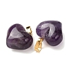 Natural Amethyst Pendants G-B188-04G-02-2