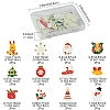 24Pcs 12 Styles Christmas Theme Spray Painted Alloy Enamel Pendants ENAM-FS0002-19P-4