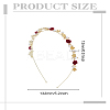 1Pc Zinc Alloy & ABS Plastic & Rhinestone Hair Bands for Women Girls PHAR-LP0003-004-2